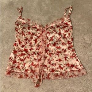 Elite Tahari Printed Silk Blouse